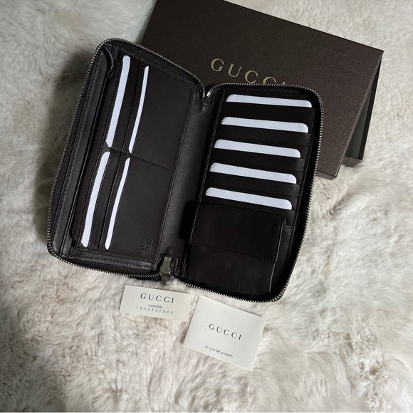 Gucci Monogram Guccissima zip around wallet clutch - Brown - Picture 2 of 7